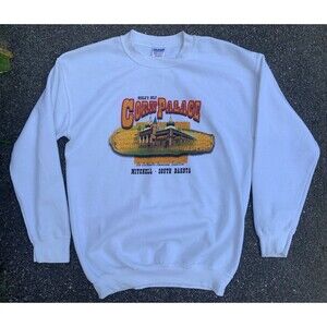 Vintage Corn Palace Mitchell South Dakota Crew Neck Sweatshirt White Sz Medium
